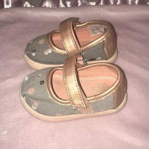 Toms Toddler Girls Polka Dot Velcro Shoes